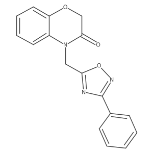 4-[(3-phenyl-1,2,4-oxadiazol-5-yl)methyl]-2H-1,4-benzoxazin-3(4H)-one结构式
