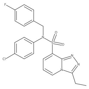 N-(4-chlorophenyl)-3-ethyl-N-[(4-fluorophenyl)methyl]-[1,2,4]triazolo[4,3-a]pyridine-8-sulfonamide Structure