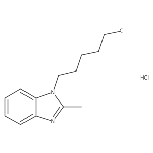 1-(5-chloropentyl)-2-methyl-1H-1,3-benzodiazole hydrochloride结构式
