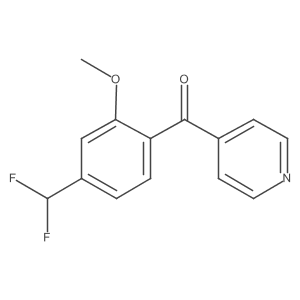 (4-(Difluoromethyl)-2-methoxyphenyl)(pyridin-4-yl)methanone Structure