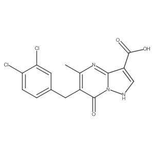 6-(3,4-Dichlorobenzyl)-7-hydroxy-5-methylpyrazolo[1,5-a]pyrimidine-3-carboxylic acid结构式