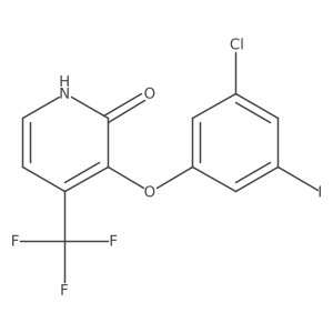 3-(3-Chloro-5-iodophenoxy)-4-(trifluoromethyl)pyridin-2-ol结构式