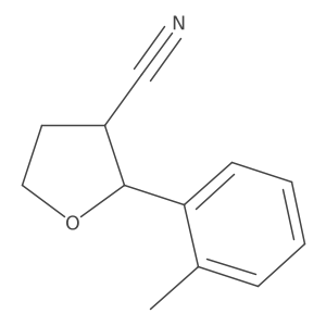 3-Furancarbonitrile, tetrahydro-2-(2-methylphenyl)- Structure