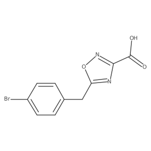 5-(4-Bromobenzyl)-1,2,4-oxadiazole-3-carboxylic acid结构式