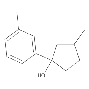 3-Methyl-1-(3-methylphenyl)cyclopentan-1-ol Structure