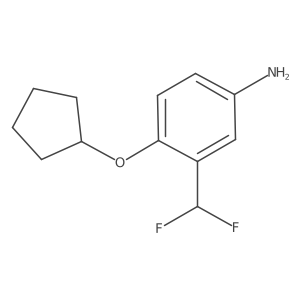 4-(Cyclopentyloxy)-3-(difluoromethyl)aniline Structure