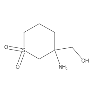 3-Amino-3-(hydroxymethyl)-1lambda6-thiane-1,1-dione结构式