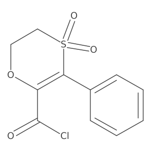 4,4-Dioxo-3-phenyl-5,6-dihydro-1,4$l^{6}-oxathiine-2-carbonyl chloride结构式