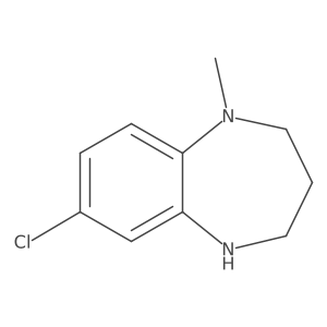 7-chloro-1-methyl-2,3,4,5-tetrahydro-1H-1,5-benzodiazepine结构式