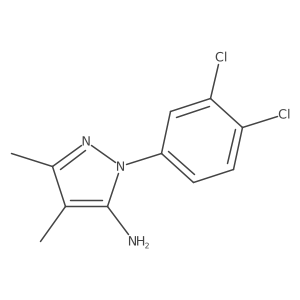 2-(3,4-dichlorophenyl)-4,5-dimethyl-2,3-dihydro-1H-pyrazol-3-imine结构式