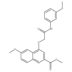 Methyl 6-methoxy-4-{[(3-methoxyphenyl)carbamoyl]methoxy}quinoline-2-carboxylate Structure