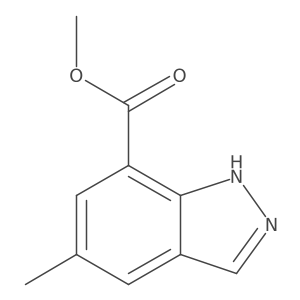 methyl 5-methyl-1H-indazole-7-carboxylate结构式