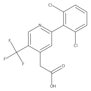 2-(2,6-Dichlorophenyl)-5-(trifluoromethyl)pyridine-4-acetic acid结构式