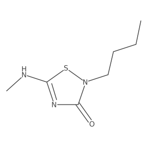 2-Butyl-5-(methylamino)-1,2,4-thiadiazol-3(2H)-one Structure