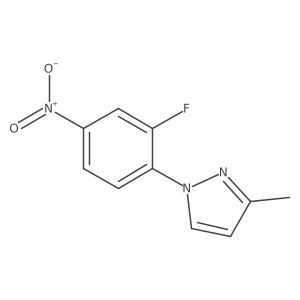 1-(2-fluoro-4-nitrophenyl)-3-methyl-1H-pyrazole结构式