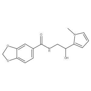 N-(2-hydroxy-2-(1-methyl-1H-pyrrol-2-yl)ethyl)benzo[d][1,3]dioxole-5-carboxamide Structure