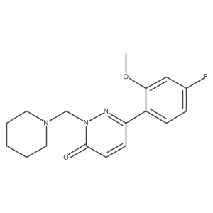 6-(4-fluoro-2-methoxyphenyl)-2-(piperidin-1-ylmethyl)pyridazin-3(2H)-one结构式