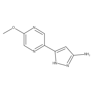 5-(5-Methoxy-2-pyrazinyl)-1h-pyrazol-3-amine结构式