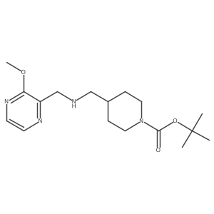 tert-Butyl 4-((((3-methoxypyrazin-2-yl)methyl)amino)methyl)piperidine-1-carboxylate Structure