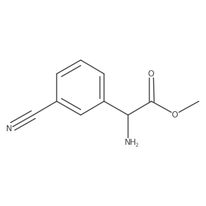 Methyl 2-amino-2-(3-cyanophenyl)acetate结构式