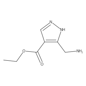 ethyl 5-(aminomethyl)-1H-pyrazole-4-carboxylate结构式