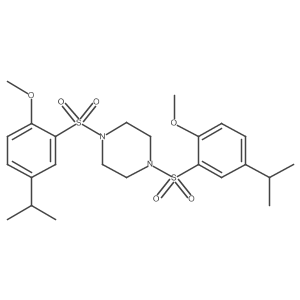 1,4-Bis[2-methoxy-5-(propan-2-yl)benzenesulfonyl]piperazine Structure