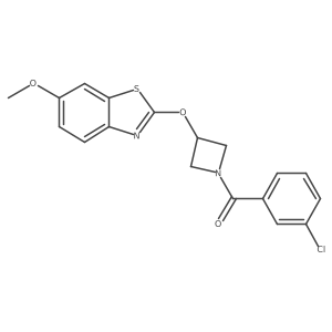 (3-Chlorophenyl)(3-((6-methoxybenzo[d]thiazol-2-yl)oxy)azetidin-1-yl)methanone Structure