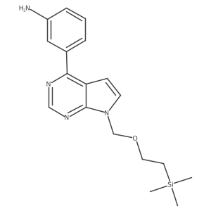3-(7-((2-(trimethylsilyl)ethoxy)methyl)-7H-pyrrolo[2,3-d]pyrimidin-4-yl)aniline结构式