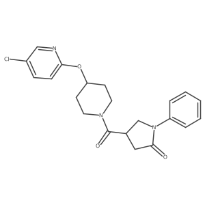 4-(4-((5-Chloropyridin-2-yl)oxy)piperidine-1-carbonyl)-1-phenylpyrrolidin-2-one Structure