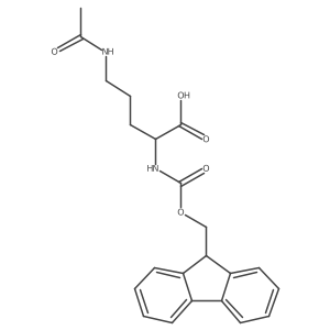 N5-Acetyl-N2-Fmoc-D-ornithine Structure