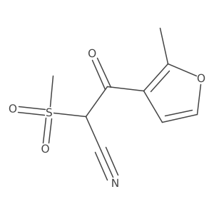 2-Methanesulfonyl-3-(2-methylfuran-3-yl)-3-oxopropanenitrile Structure
