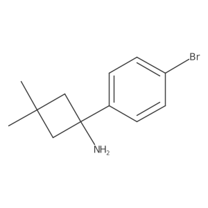 1-(4-Bromophenyl)-3,3-dimethylcyclobutan-1-amine Structure