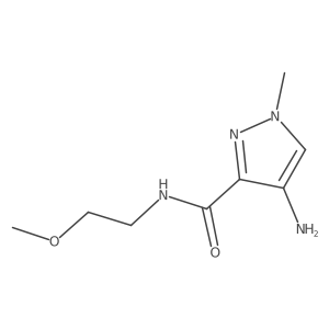 4-Amino-N-(2-methoxyethyl)-1-methyl-1H-pyrazole-3-carboxamide结构式