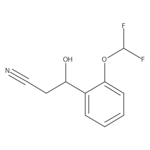 3-(2-(Difluoromethoxy)phenyl)-3-hydroxypropanenitrile结构式