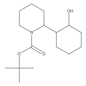 Tert-butyl 2-(2-hydroxycyclohexyl)piperidine-1-carboxylate结构式