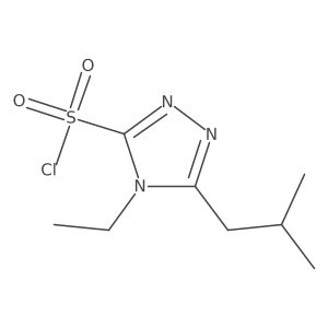 4-ethyl-5-(2-methylpropyl)-4H-1,2,4-triazole-3-sulfonyl chloride Structure