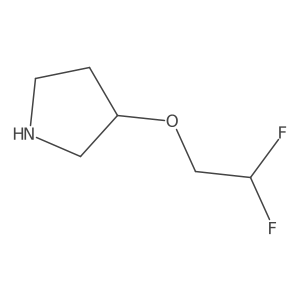(3R)-3-(2,2-difluoroethoxy)pyrrolidine Structure