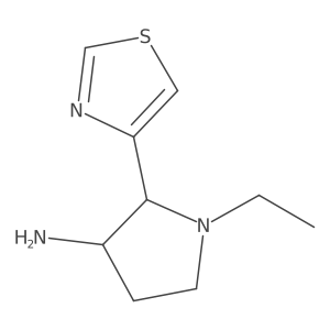 1-Ethyl-2-(1,3-thiazol-4-yl)pyrrolidin-3-amine Structure