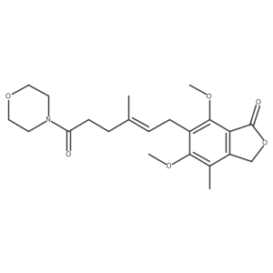 5,7-dimethoxy-4-methyl-6-[(2E)-3-methyl-6-(morpholin-4-yl)-6-oxohex-2-en-1-yl]-2-benzofuran-1(3H)-one Structure