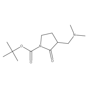 1,1-Dimethylethyl 3-[(dimethylamino)methyl]-2-oxo-1-pyrrolidinecarboxylate结构式