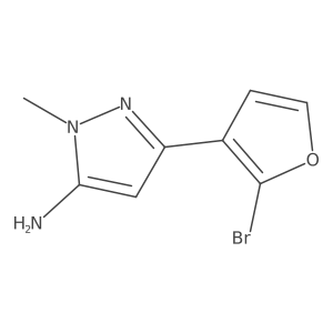 3-(2-Bromofuran-3-yl)-1-methyl-1H-pyrazol-5-amine Structure