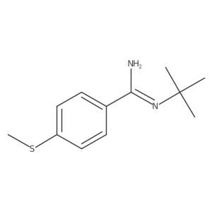 N-tert-Butyl-4-(methylthio)benzenecarboximidamide结构式