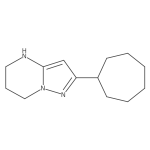2-cycloheptyl-4H,5H,6H,7H-pyrazolo[1,5-a]pyrimidine结构式