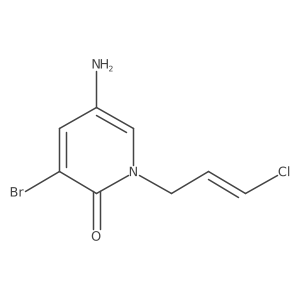5-Amino-3-bromo-1-(3-chloroprop-2-en-1-yl)-1,2-dihydropyridin-2-one结构式