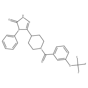 4-phenyl-5-{1-[3-(trifluoromethoxy)benzoyl]piperidin-4-yl}-2,4-dihydro-3H-1,2,4-triazol-3-one Structure