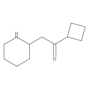1-Cyclobutyl-2-(piperidin-2-yl)ethan-1-one结构式