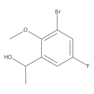 1-(3-Bromo-5-fluoro-2-methoxyphenyl)ethanol Structure