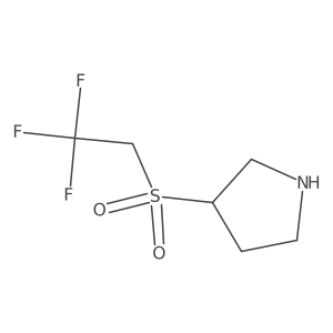 3-[(2,2,2-Trifluoroethyl)sulfonyl]pyrrolidine结构式