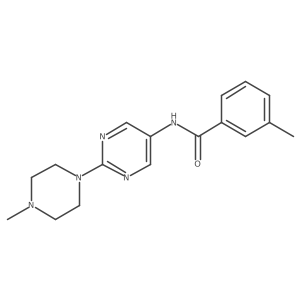 3-methyl-N-[2-(4-methylpiperazin-1-yl)pyrimidin-5-yl]benzamide Structure