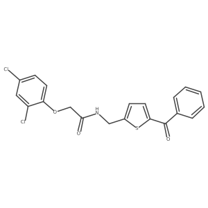 N-[(5-benzoylthiophen-2-yl)methyl]-2-(2,4-dichlorophenoxy)acetamide结构式